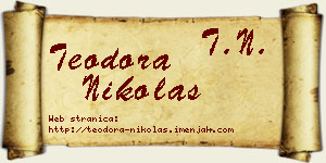Teodora Nikolaš vizit kartica